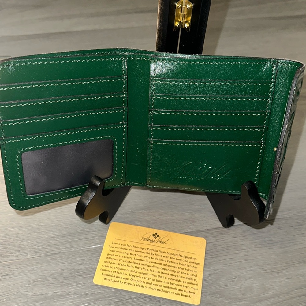 Authentic Patricia Nash, small flap wallet, leather, no rips, no tears no stains